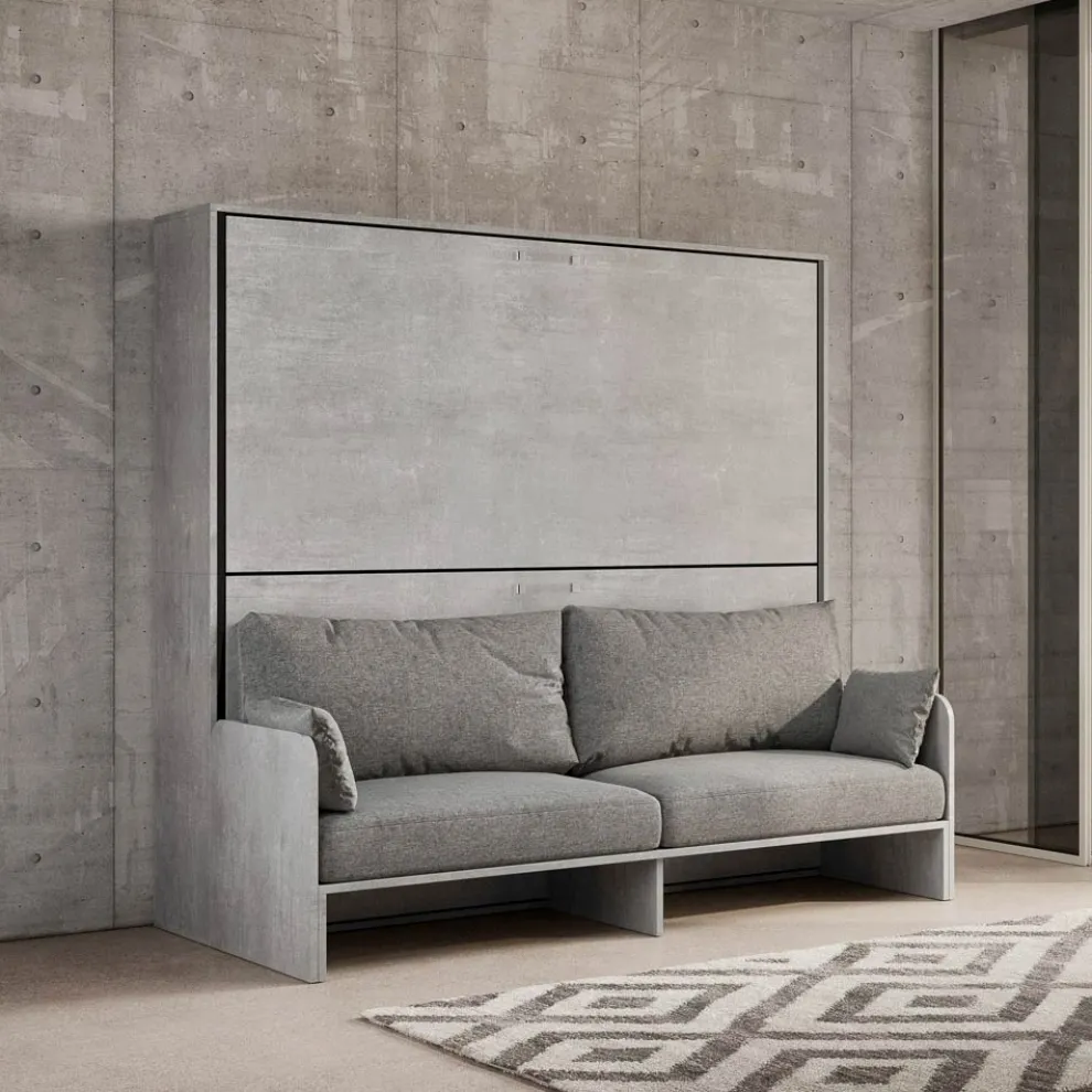 Horizontales Klapp-Etagenbett mit Sofa Made in Italy – Collaborative