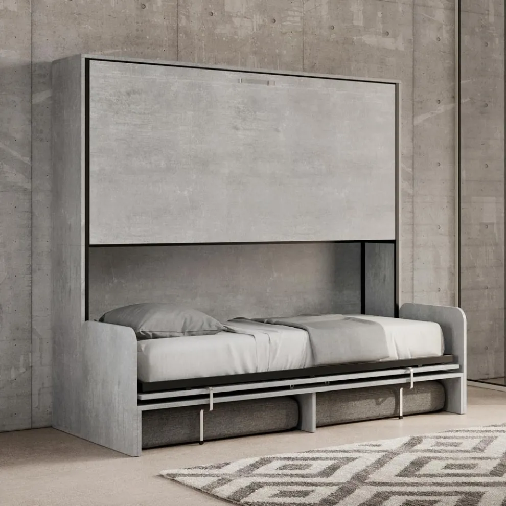 Horizontales Klapp-Etagenbett mit Sofa Made in Italy – Collaborative