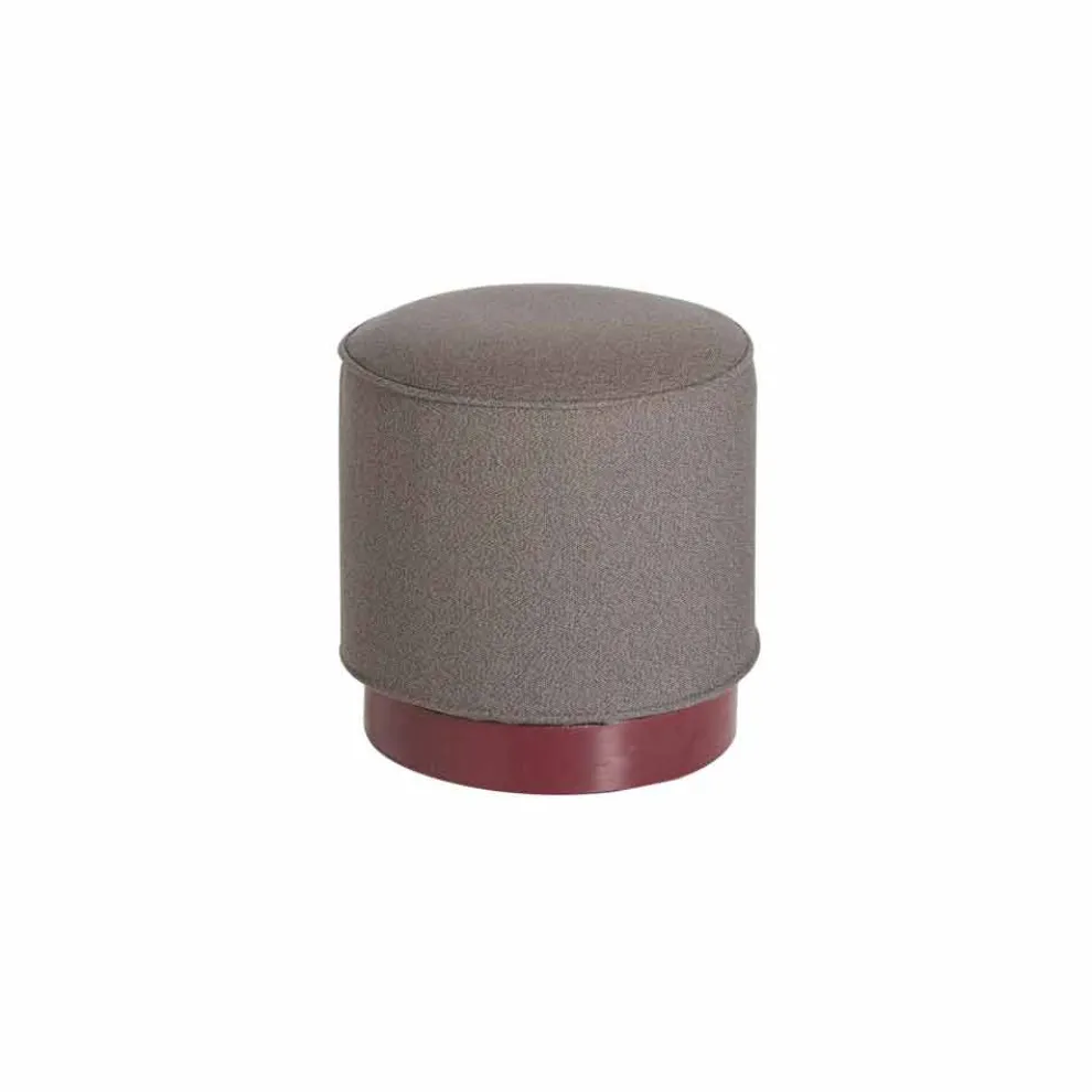 Outdoorpouf, aus Polyethylen und Stoff oder Leder-Mara Slide