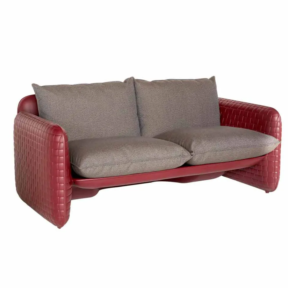 Outdoorsofa Zweisitzer, aus Stoff oder Leder - Mara