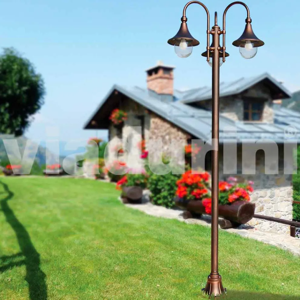 Outdoot Aluminium-Druckguss-Laternenpfahl, hergestellt in Italien, Anusca