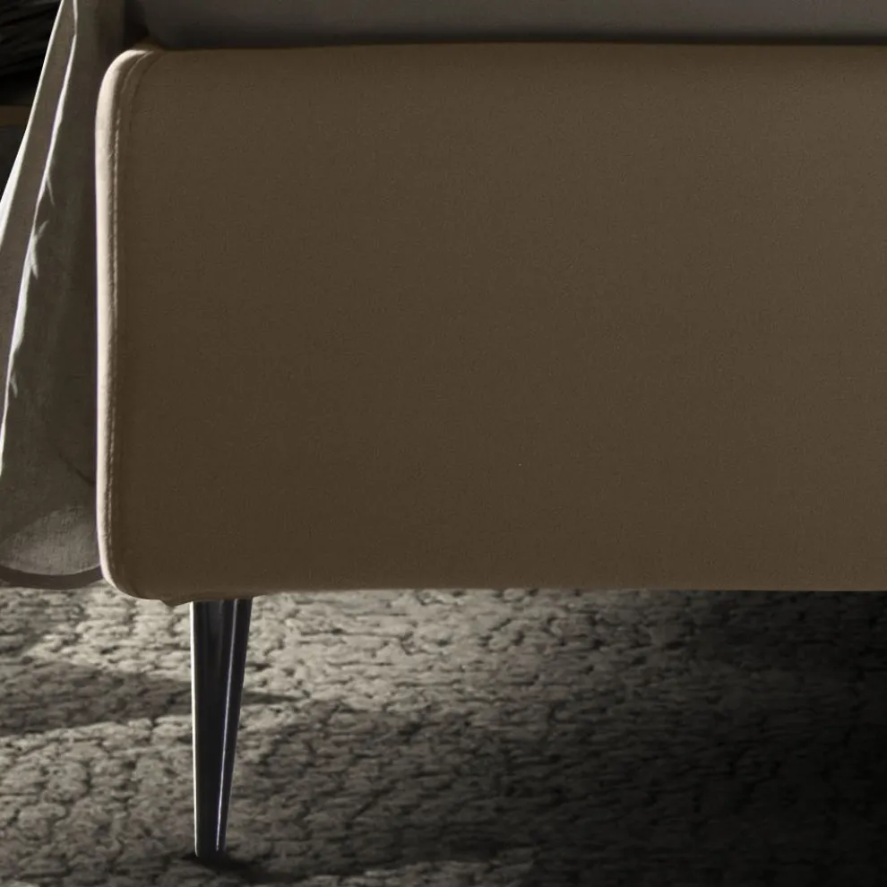 Doppelbett mit Bettwäschegarnitur aus Baumwolle Made in Italy - Sallie