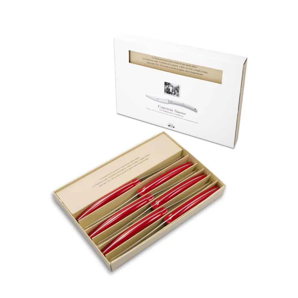 6 Tischmesser Made in Italy, Berti exklusiv für Viadurini - Alserio