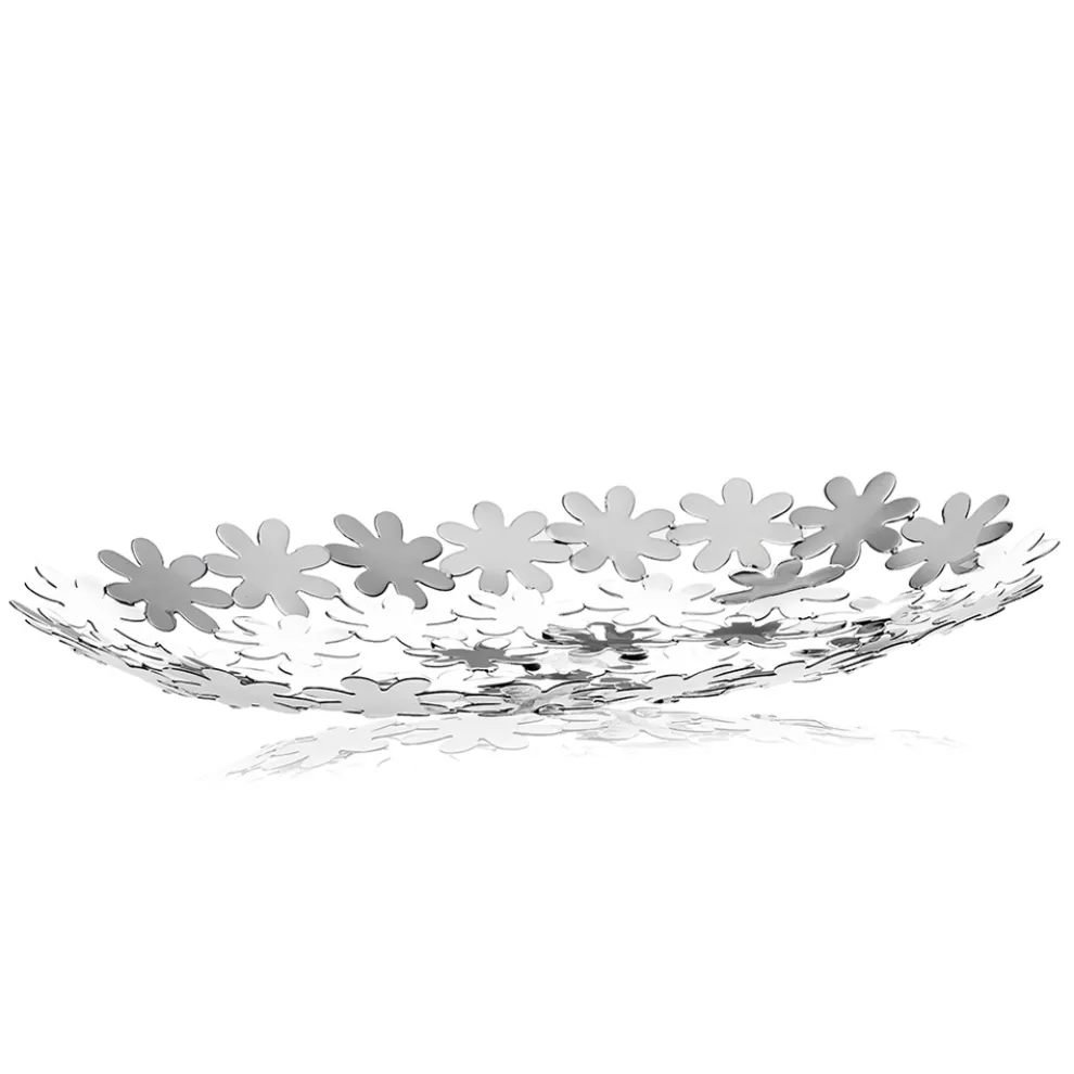 Silber Metall Taschentablett Herzstück Luxus Blumendekor - Terraceo