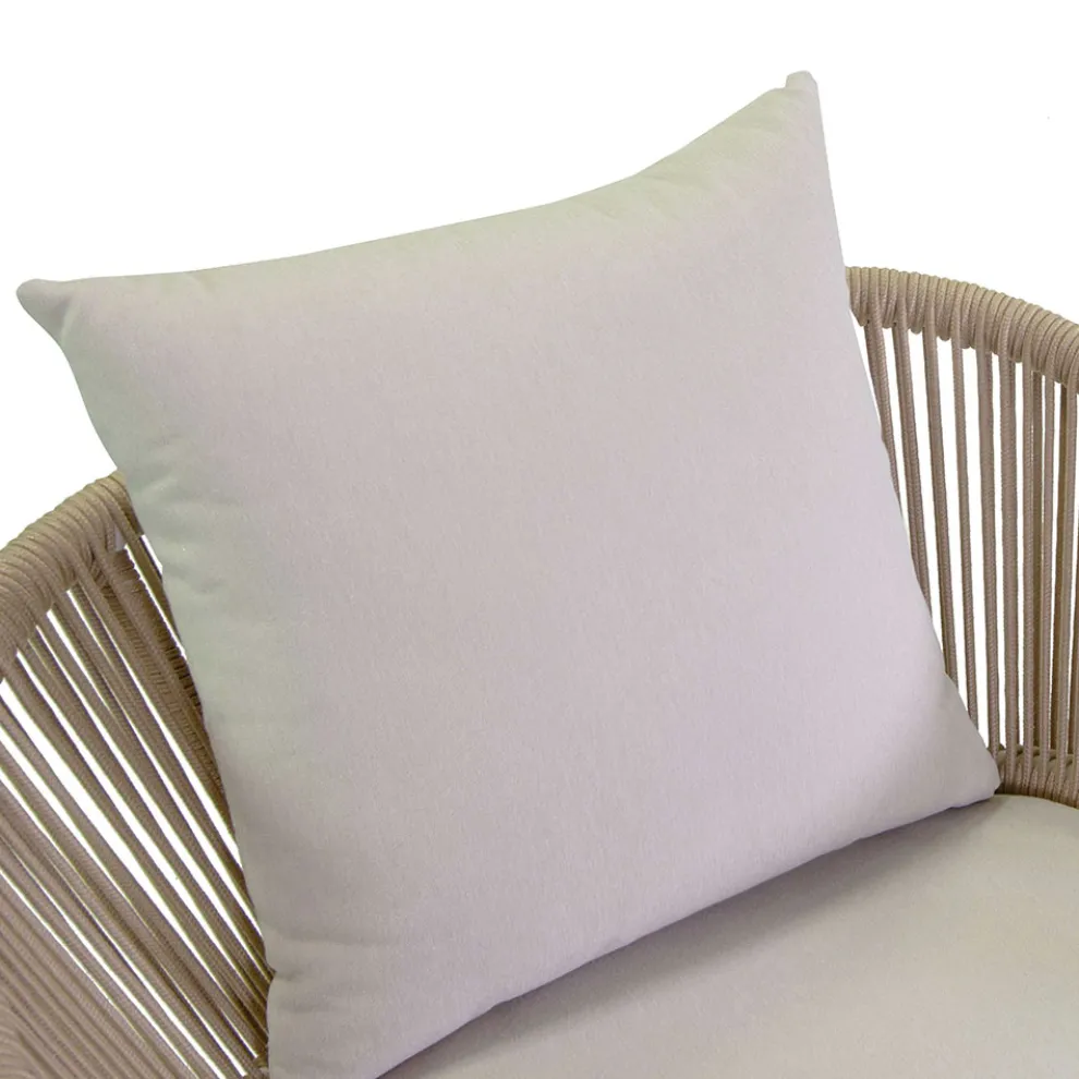 Gartenstuhl mit Aluminiumrahmen und Seilen mit Kissen - Zelt