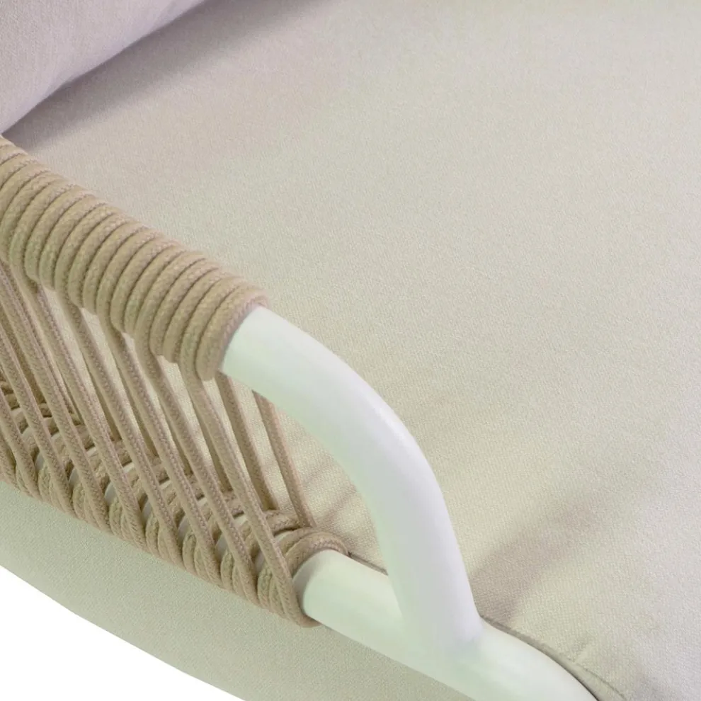 Gartenstuhl mit Aluminiumrahmen und Seilen mit Kissen - Zelt