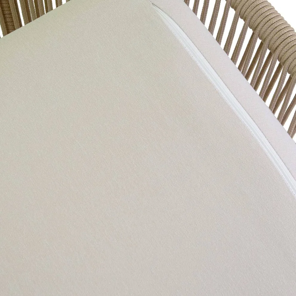 Gartenstuhl mit Aluminiumrahmen und Seilen mit Kissen - Zelt