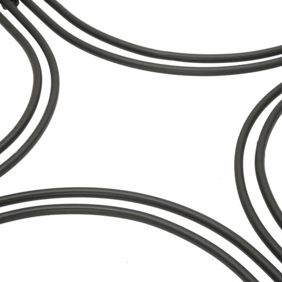 Paar moderne runde niedrige Couchtische aus Glas und Eisen - Mirna