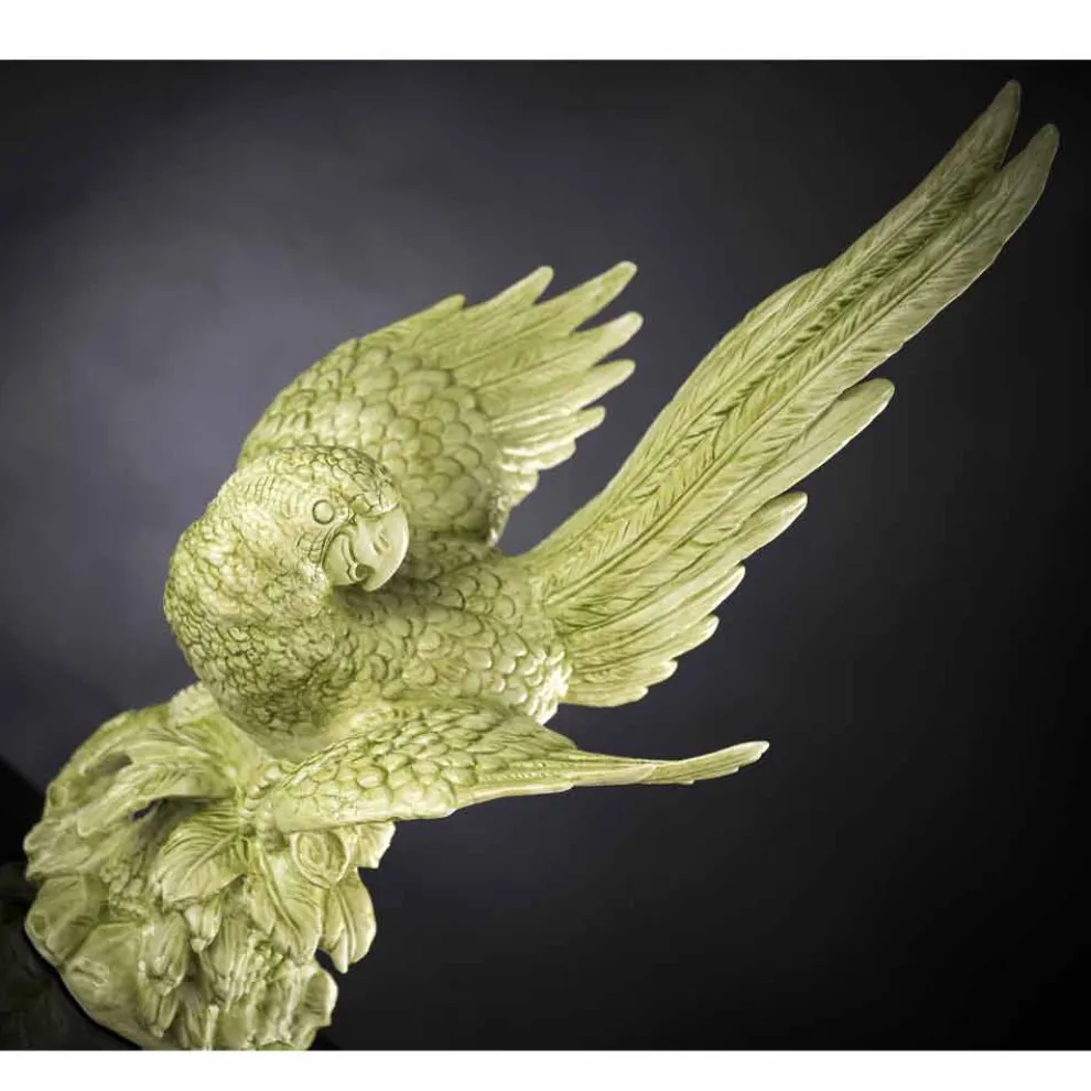 Papageienförmige Keramikstatue Handgefertigt in Italien - Pagallo