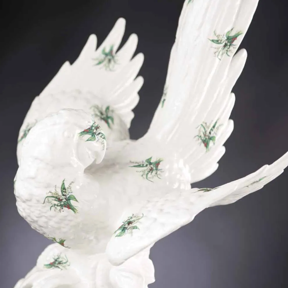 Papageienförmige Keramikstatue Handgefertigt in Italien - Pagallo