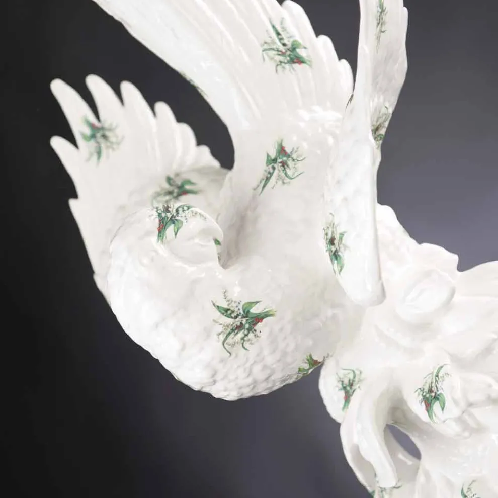 Papageienförmige Keramikstatue Handgefertigt in Italien - Pagallo