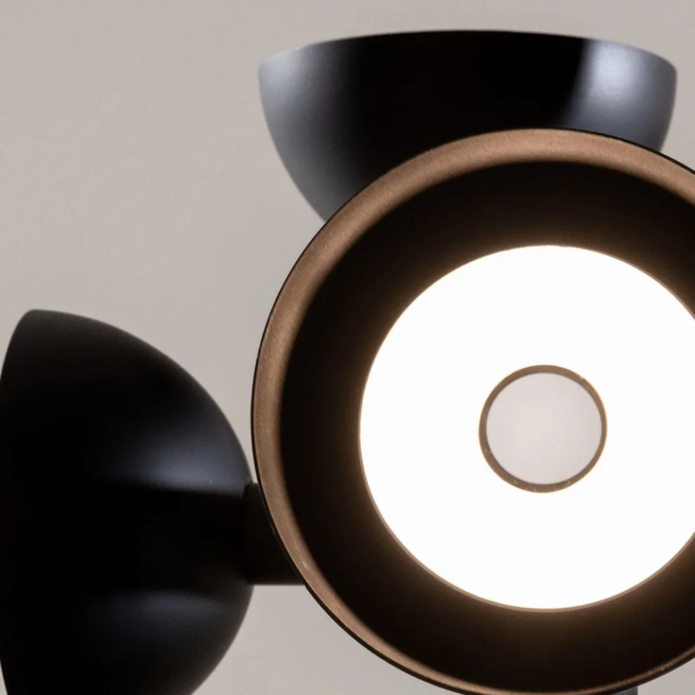 Pendelleuchte 6 Lichter Design in Weiß oder Schwarz Aluminium - Celio