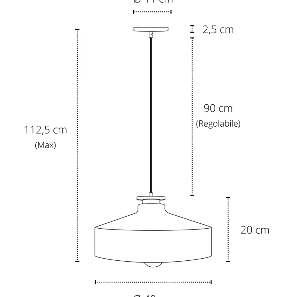 Pendelleuchte aus grauem Metall und Holz mit Nylonkabel - Marlena