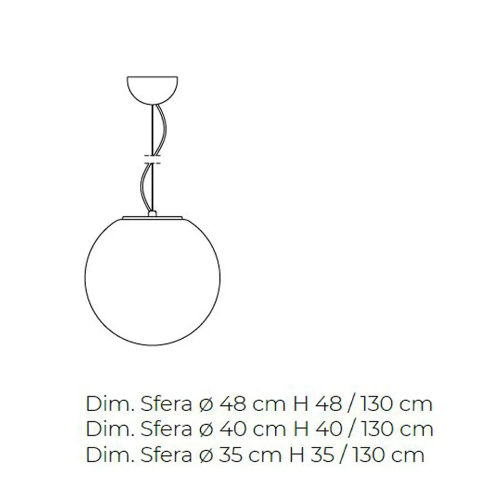 Pendelleuchte aus mundgeblasenem weißem venezianischem Glas - Moon