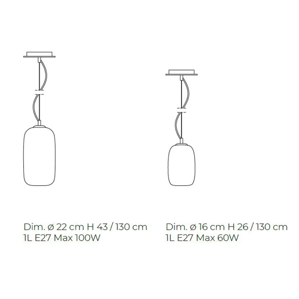 Pendelleuchte aus mundgeblasenem Glas Made in Venice - Bamboo
