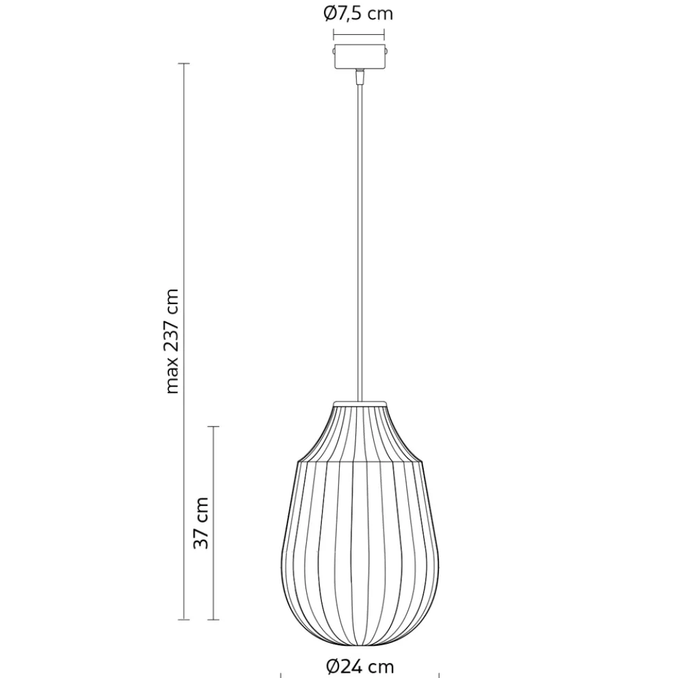 Pendelleuchte Design Länglich aus weißem Filigranglas - Caravan