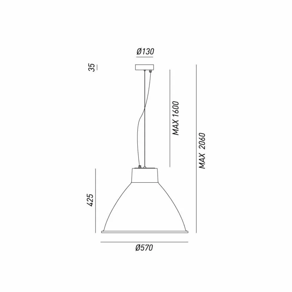 Pendelleuchte groß im Vintage Stil aus Eisen IL FANALE