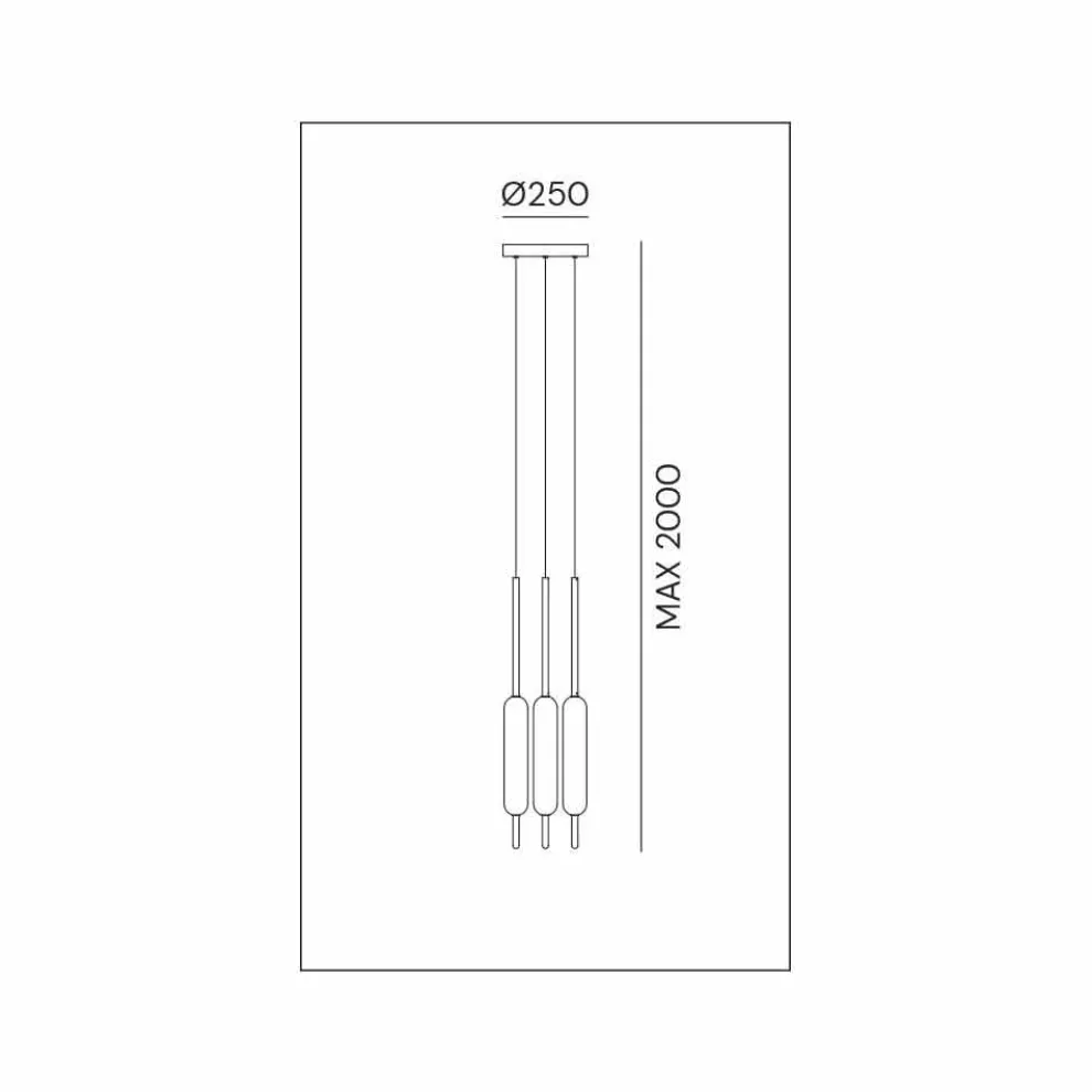 Pendelleuchte mit 1, 3 oder 6 Leuchten in Messing Modernes Design - Typha von Il Fanale