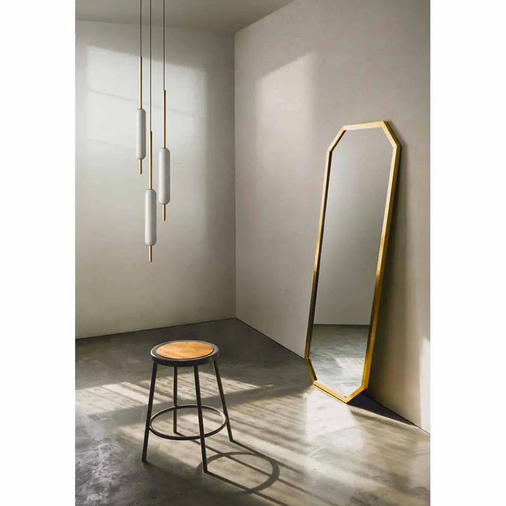 Pendelleuchte mit 1, 3 oder 6 Leuchten in Messing Modernes Design - Typha von Il Fanale