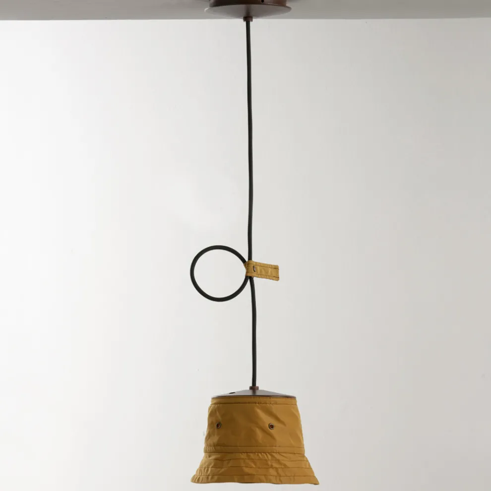 Pendelleuchte mit Lampenschirm aus Polyester Made in Italy - Toscot Junction