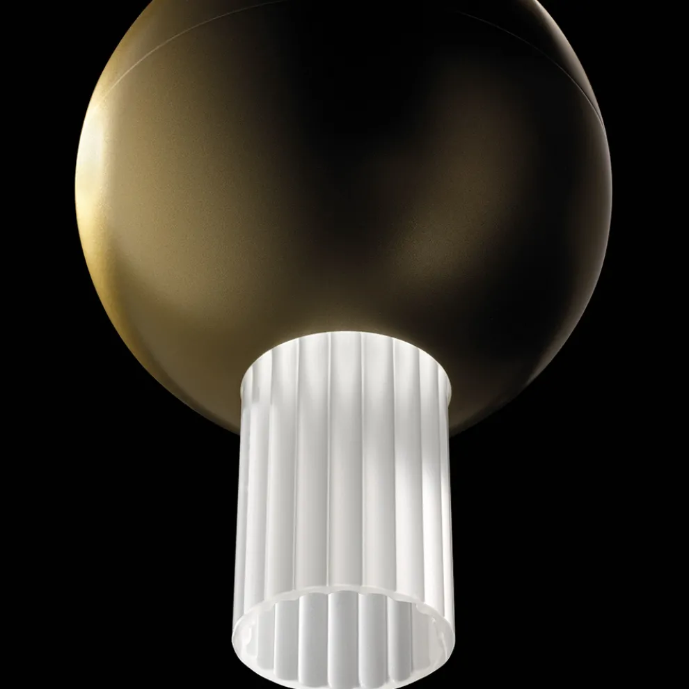 Pendelleuchte mit Canneté-Glaszylinder Made in Italy - Oris