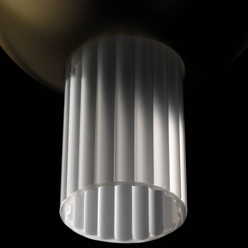 Pendelleuchte mit Canneté-Glaszylinder Made in Italy - Oris