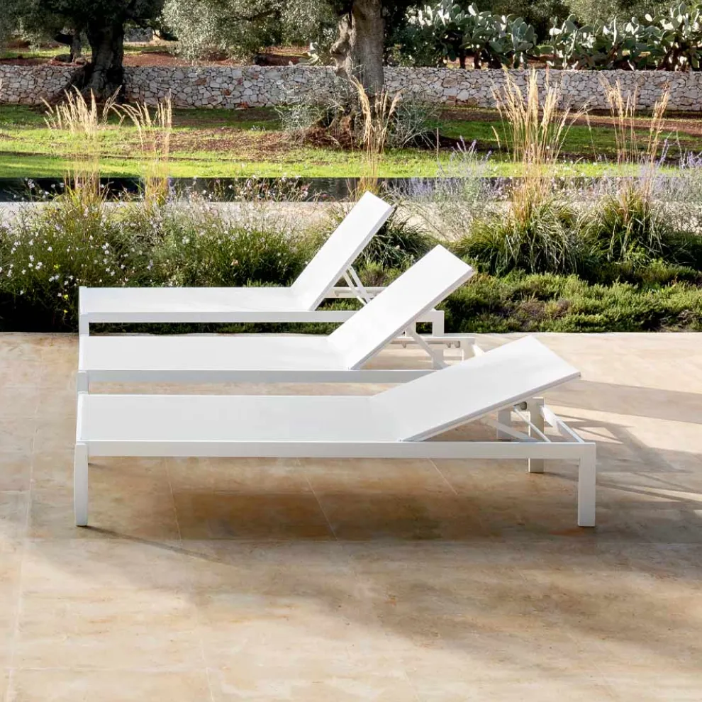 Garten Chaiselongue mit oder ohne hochwertige Matratze - Filomenalet