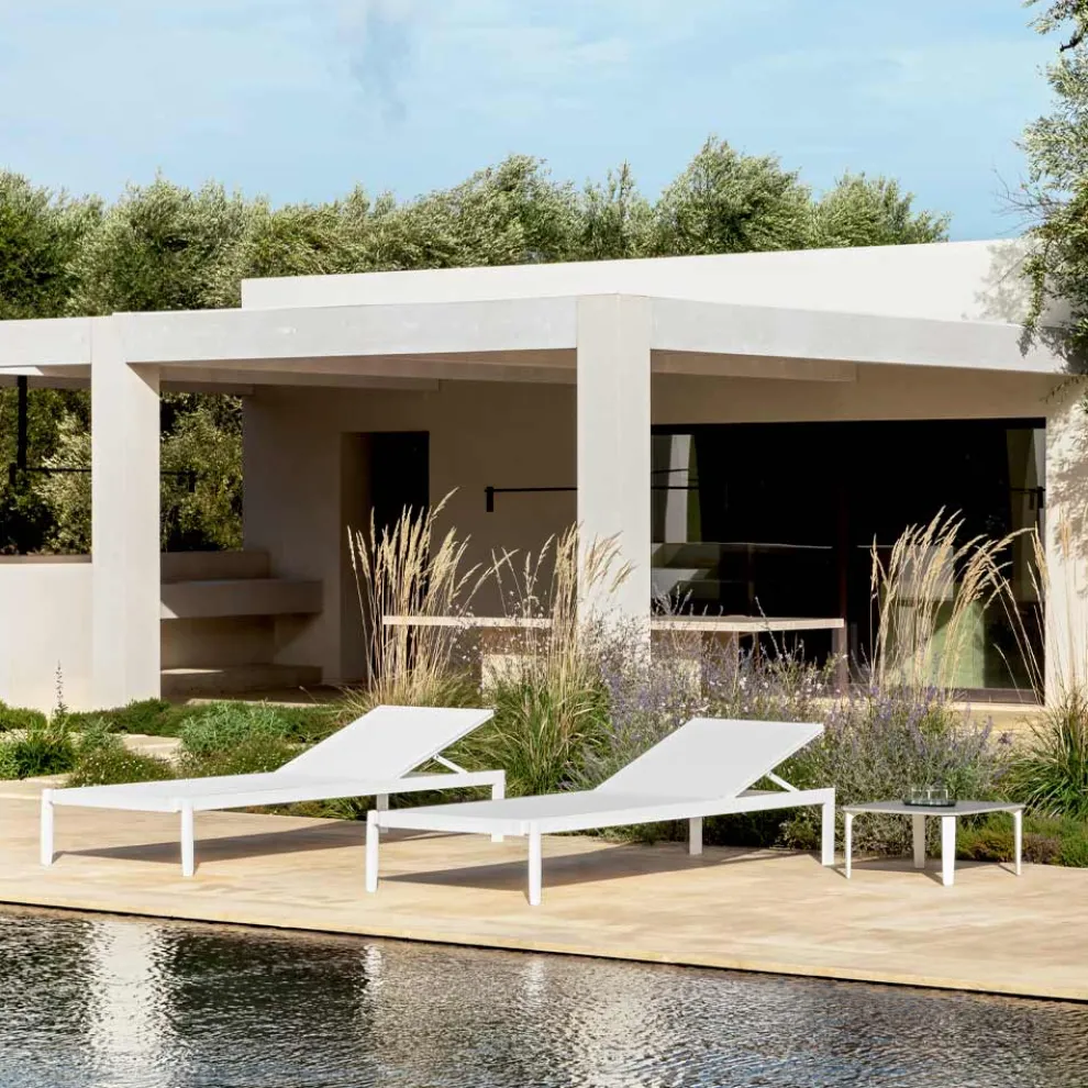 Garten Chaiselongue mit oder ohne hochwertige Matratze - Filomenalet