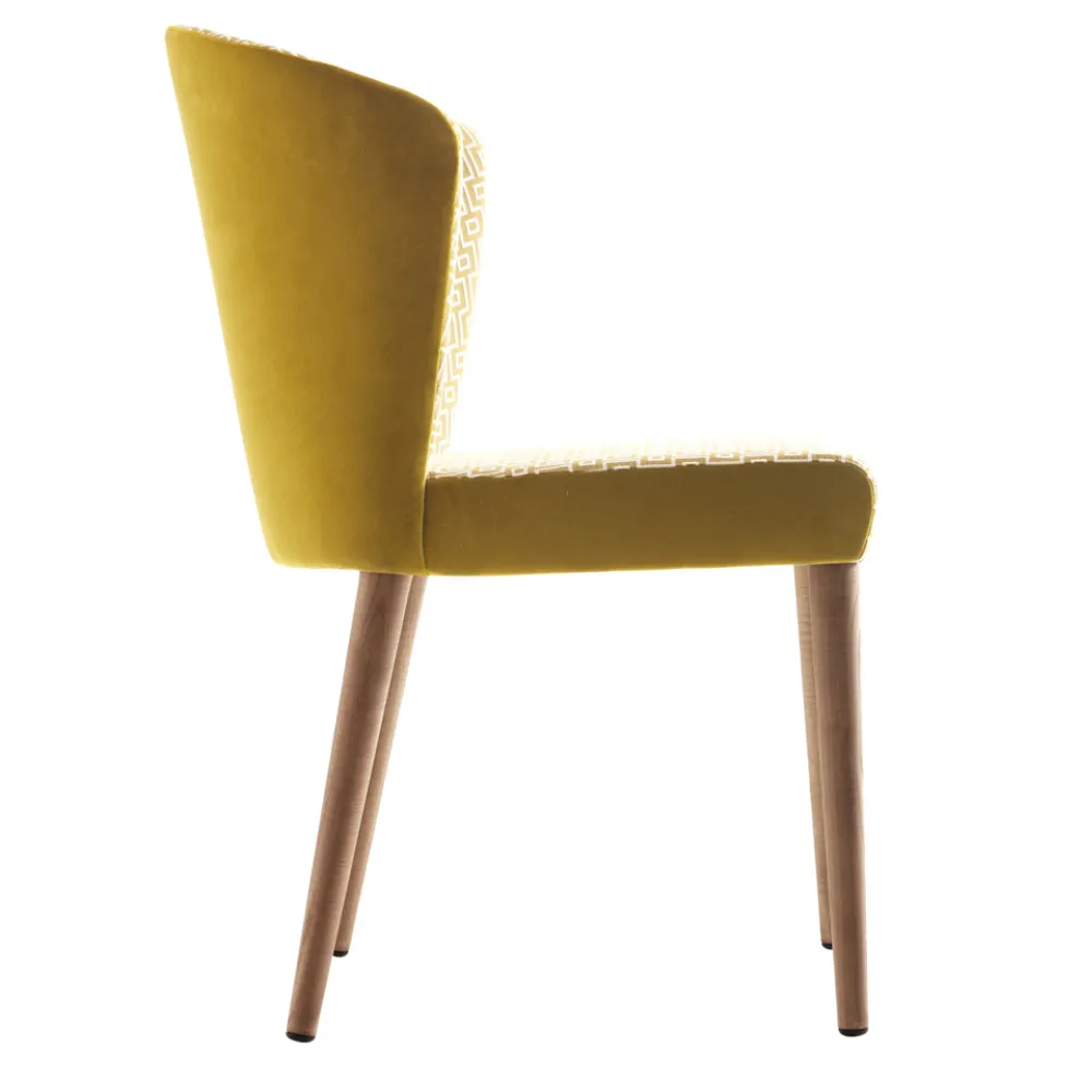 Polsterstuhl aus Massivholz Grilli York made in Italy, 2 Stücke