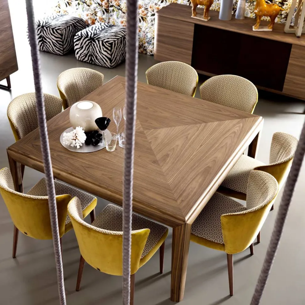 Polsterstuhl aus Massivholz Grilli York made in Italy, 2 Stücke