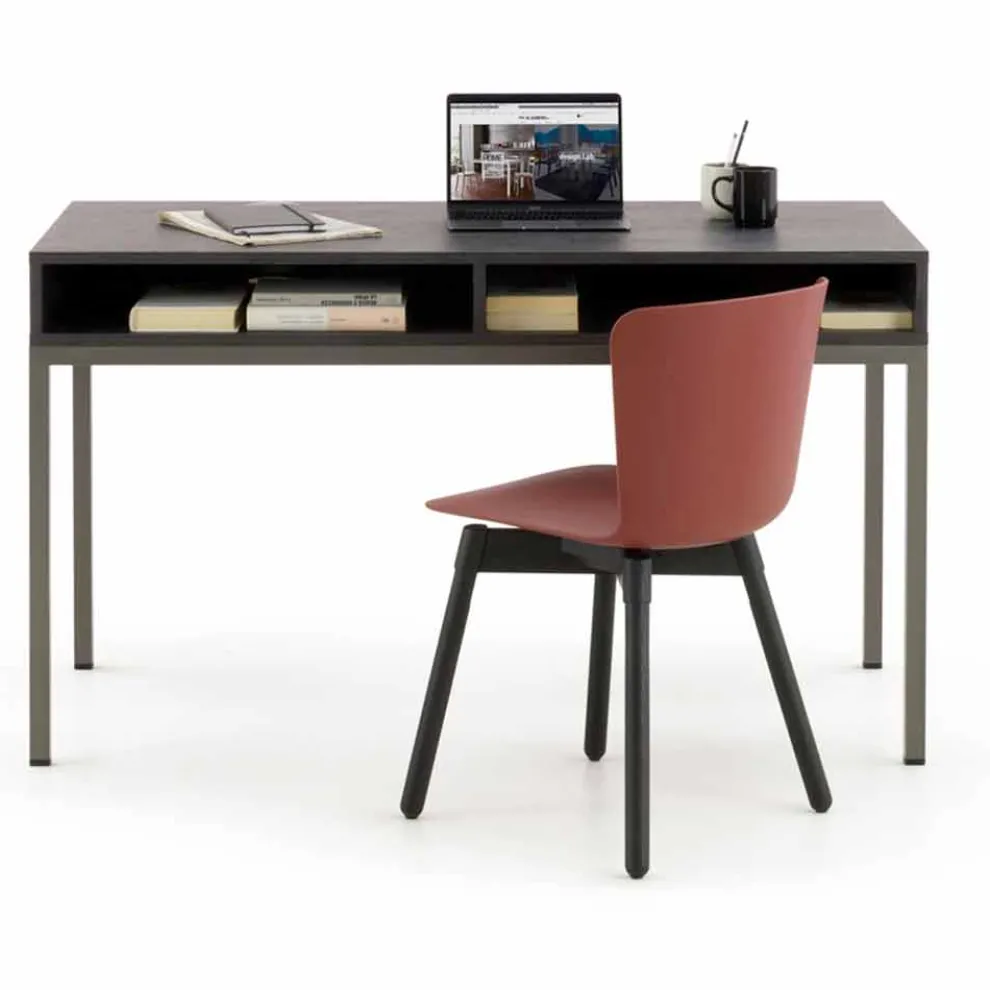 Polypropylen Stuhl mit gebeizter Eichenbasis Made in Italy, 2 Stück - Scandio