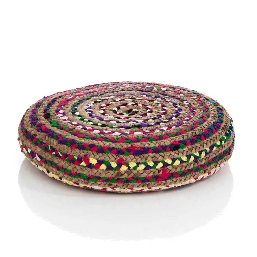 Pouf aus Jute und Polystyrol in 2 verschiedenen Größen – Rost