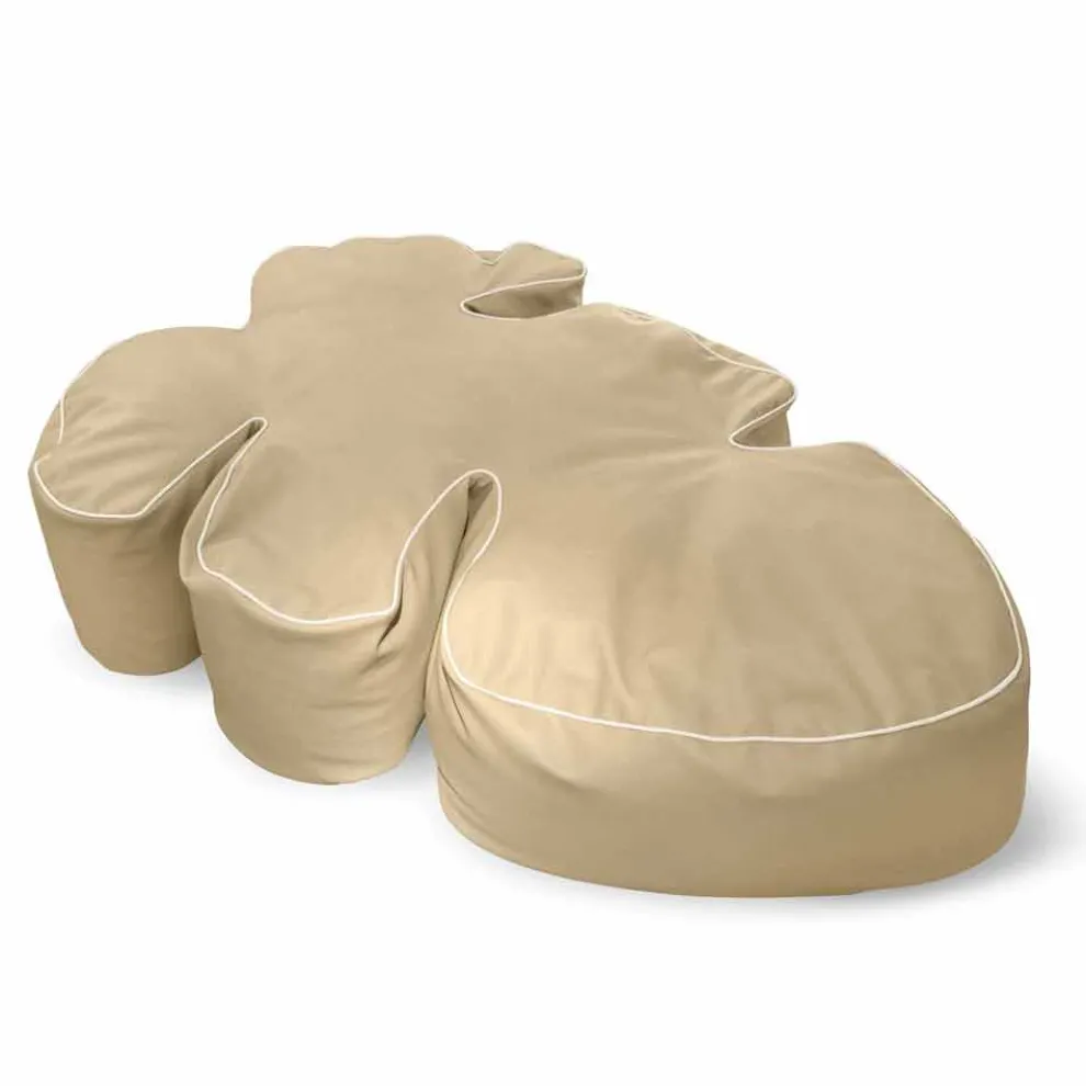 Pouf für den Innen- und Außenbereich aus nautischem Kunstleder Philo