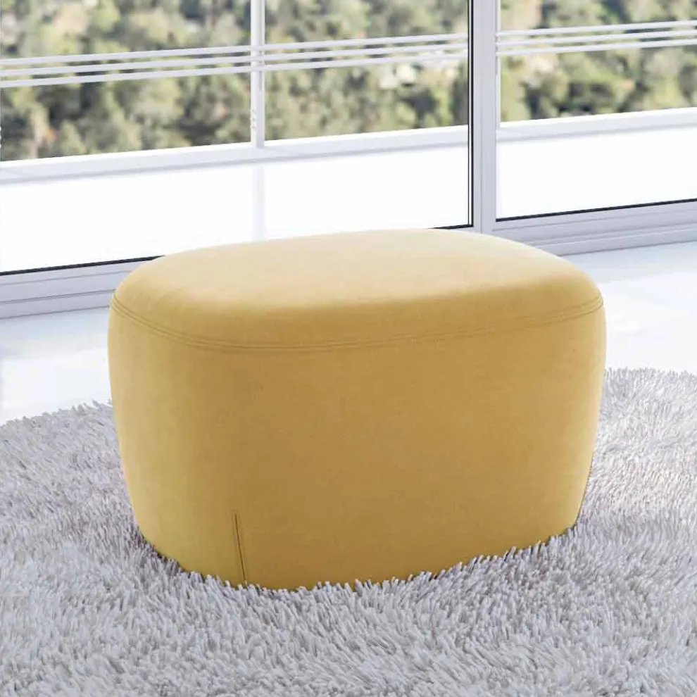 Pouf Square Fußstütze gepolstert und mit Stoff bezogen Made in Italy - Marli