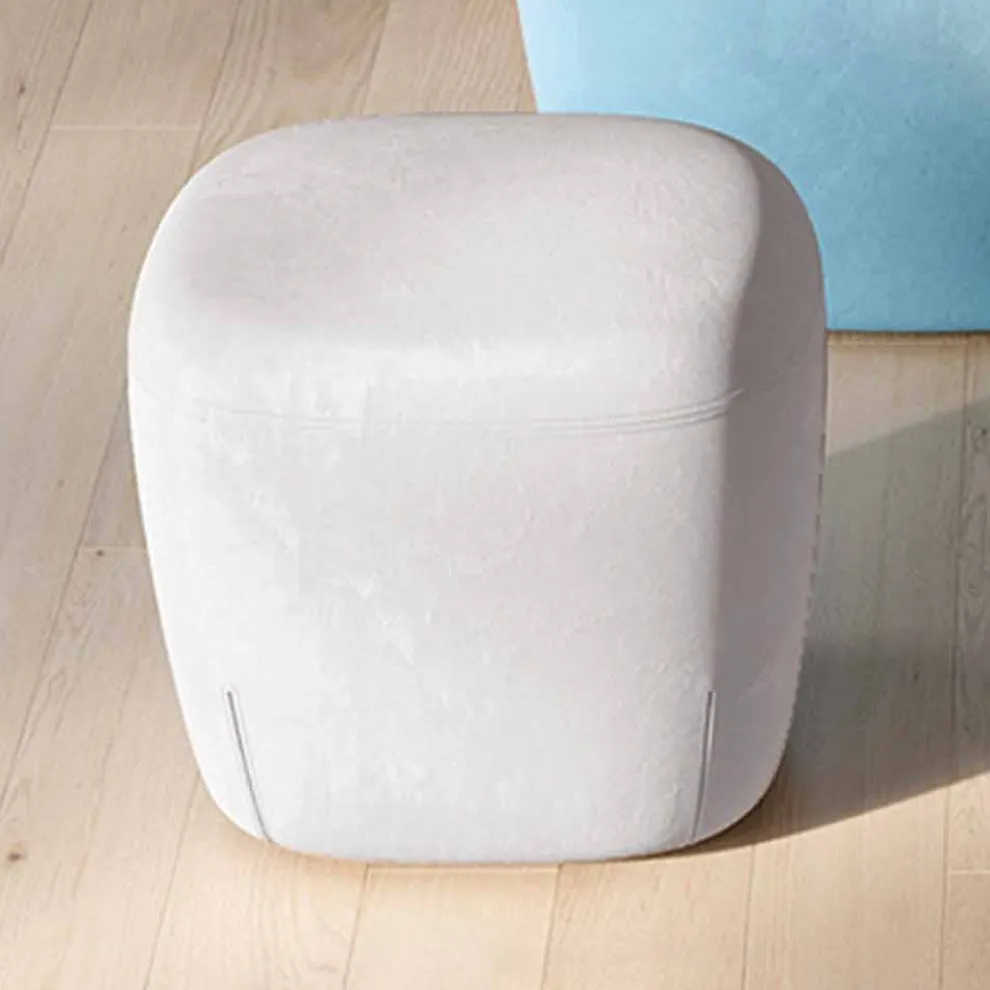 Pouf Square Fußstütze gepolstert und mit Stoff bezogen Made in Italy - Marli