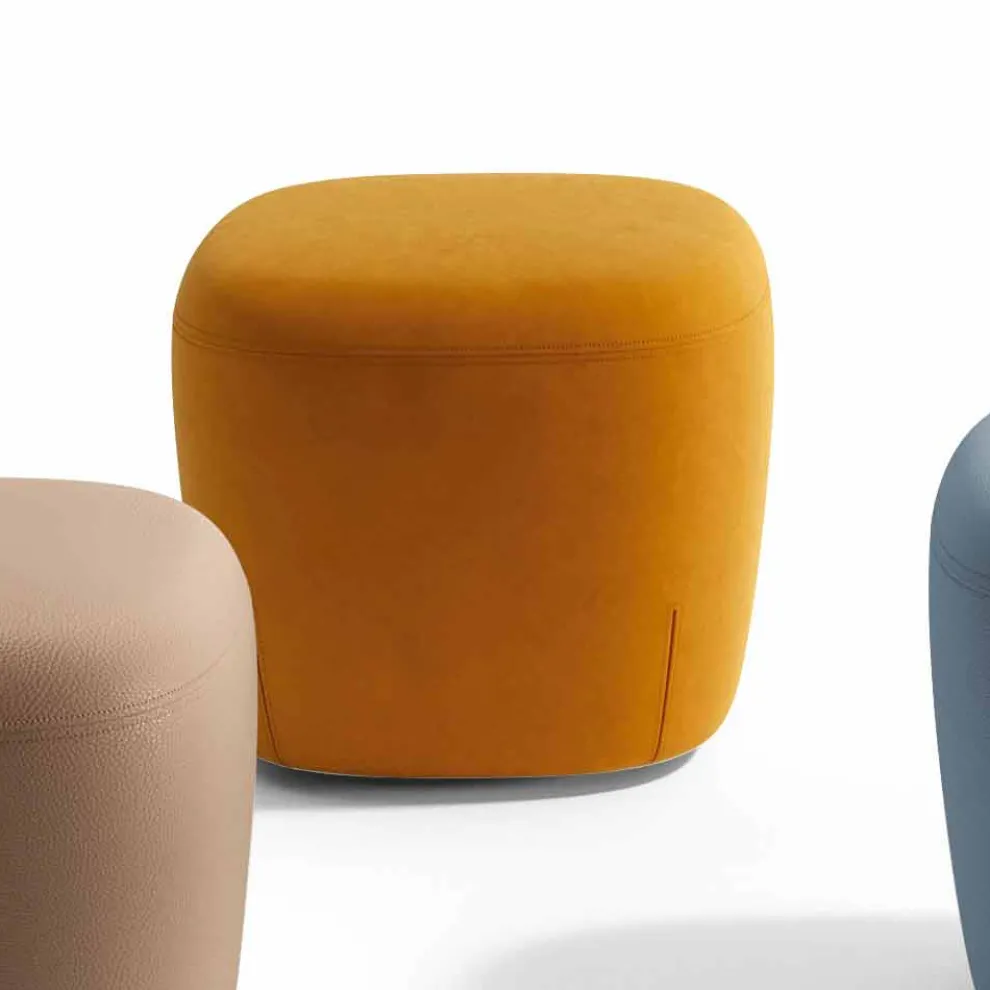 Pouf Square Fußstütze gepolstert und mit Stoff bezogen Made in Italy - Marli