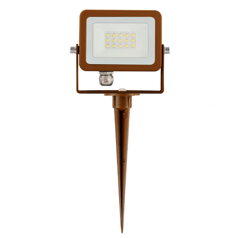 Projektor, LED-Außenstrahler aus Corten-Aluminium 4 Stück - Hellblau