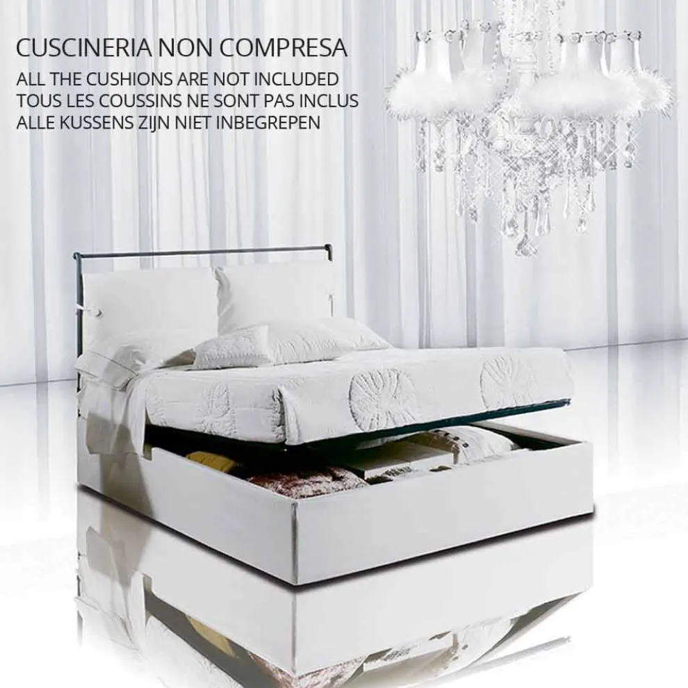Efesto Jugend Queen Size Bett aus Schmiedeeisen in Design