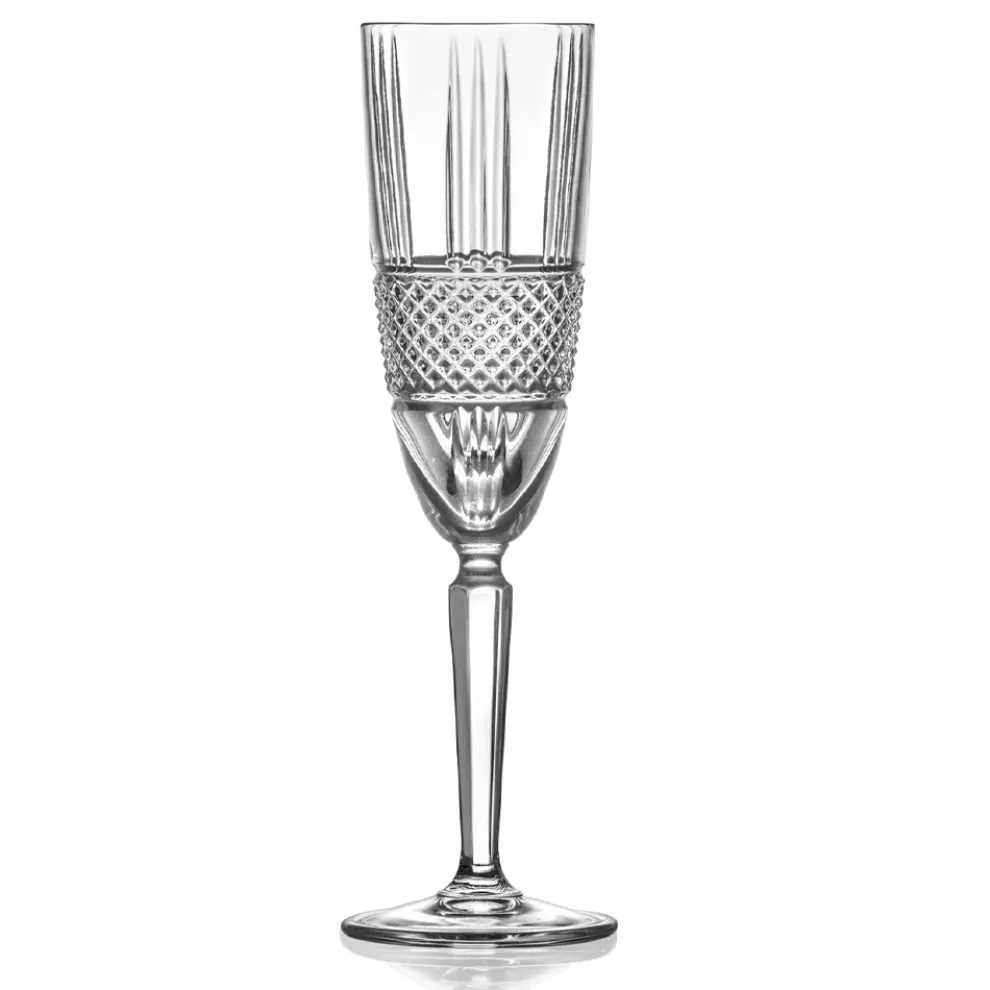 Sektflötenkelch-Set im Öko-Kristall-Dekor 12-teilig - Lively