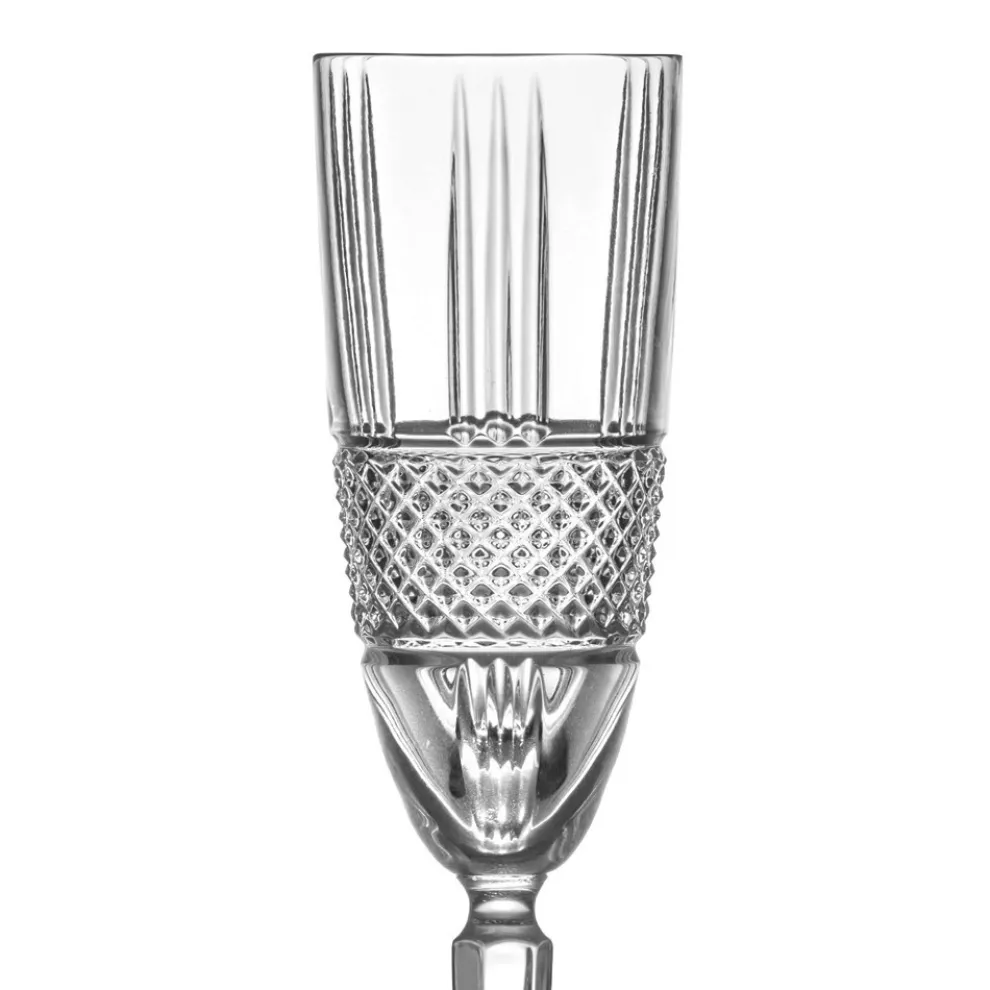 Sektflötenkelch-Set im Öko-Kristall-Dekor 12-teilig - Lively