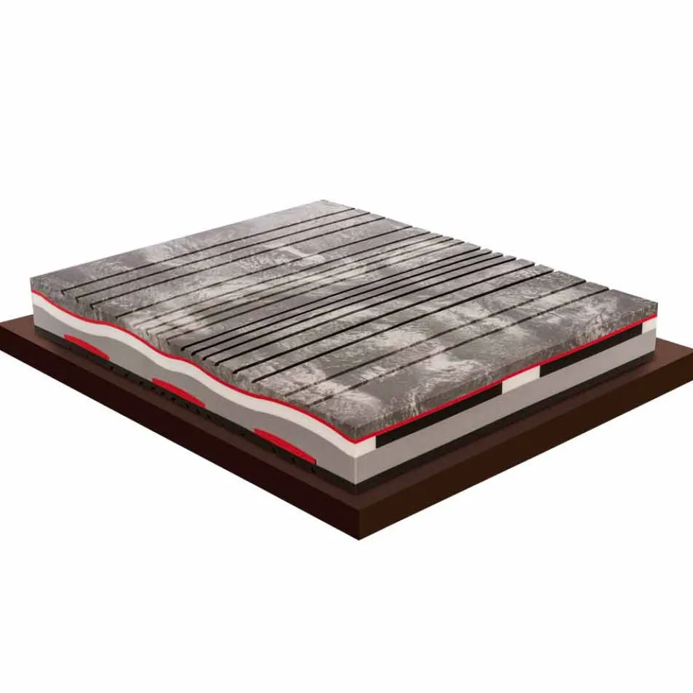 Hochwertige Doppelmatratze aus Memory Foam H 25 cm - Carbone