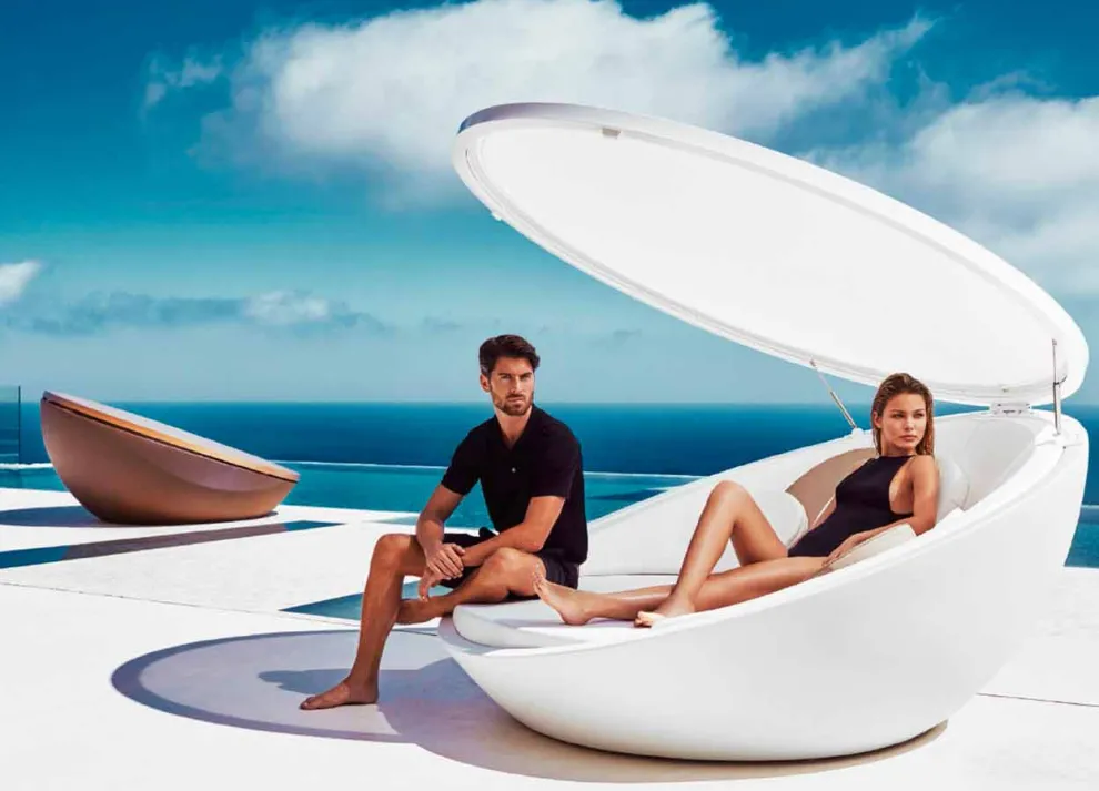 Tagesbett aus Polyethylenharz, modernes Design Ulm von Vondom
