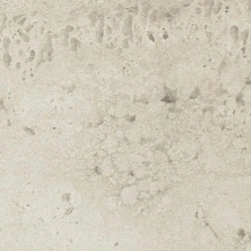 Tisch mit Holzsockel und Keramikplatte aus Travertino Chiaro - Infinity