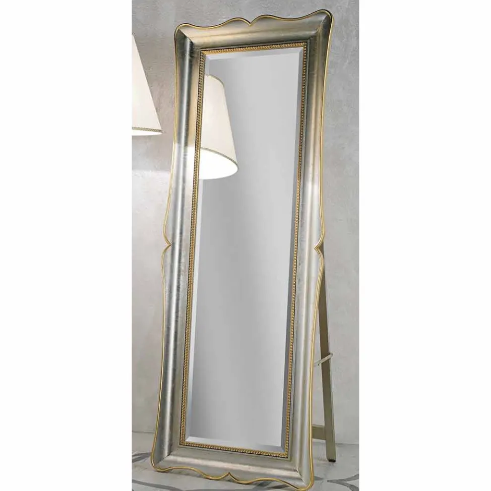 Ayous Holzfußbodenspiegel mit Sockel made in Italy Jonni