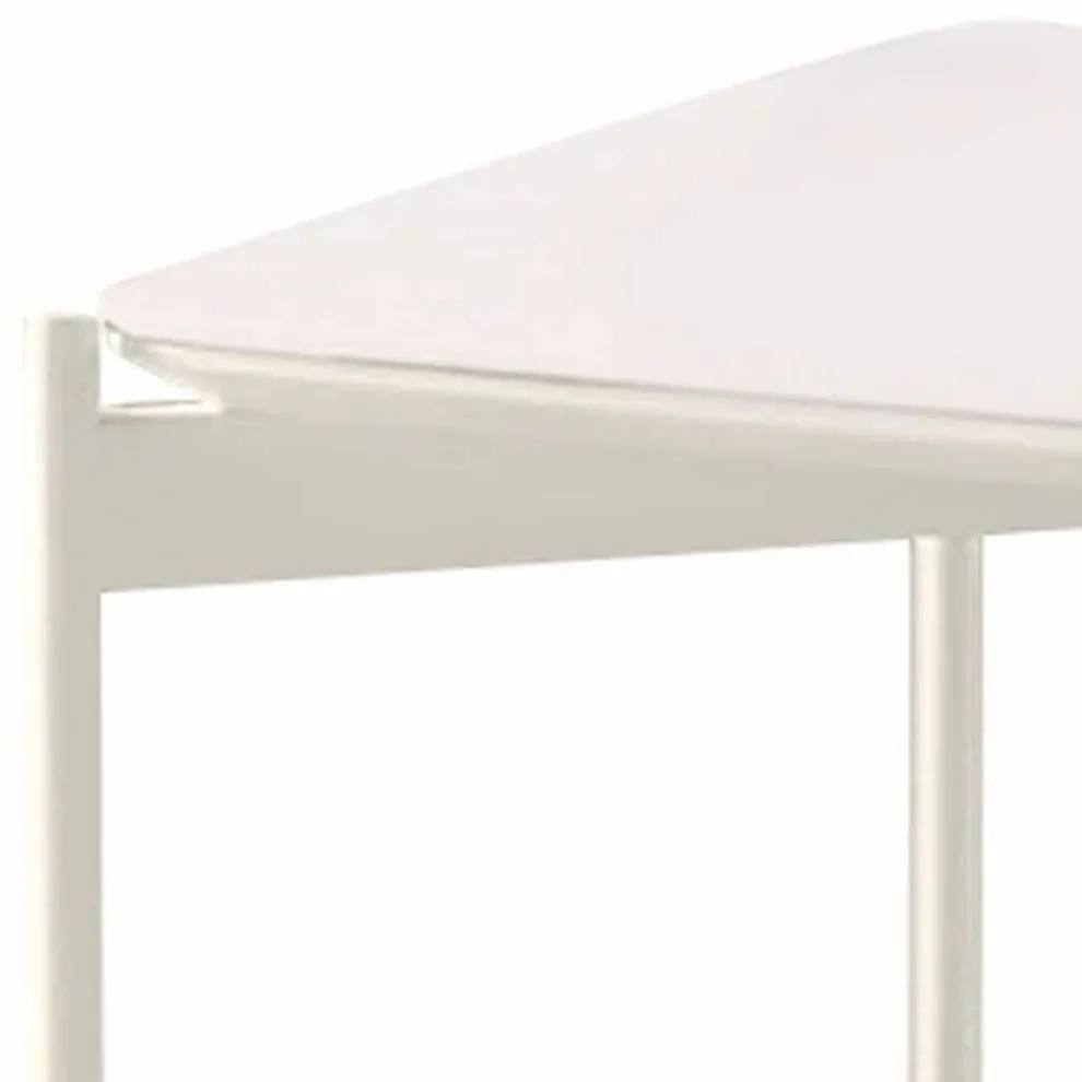 Quadratischer Couchtisch aus Keramik und Metall im modernen Design - Porcupine