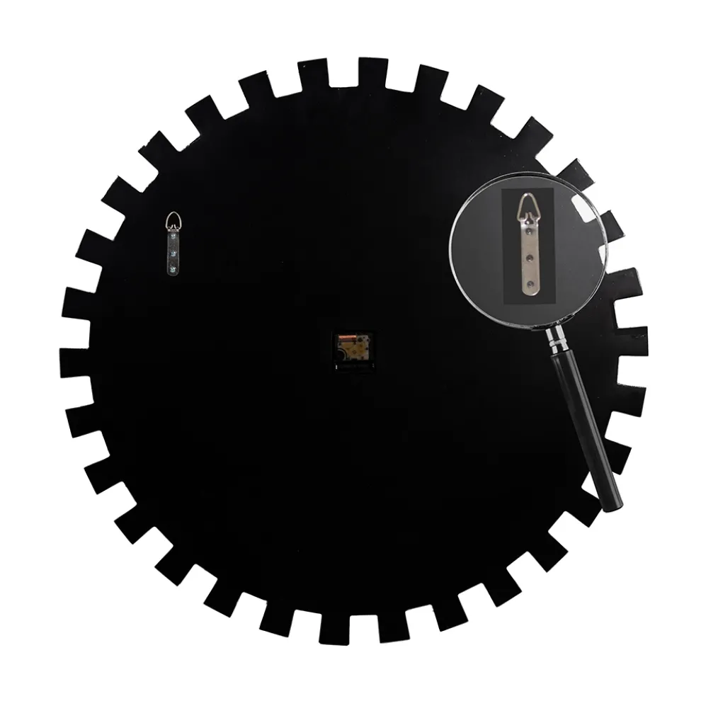 Runde dekorative Wanduhr aus MDF und Spiegelglas - Tosco
