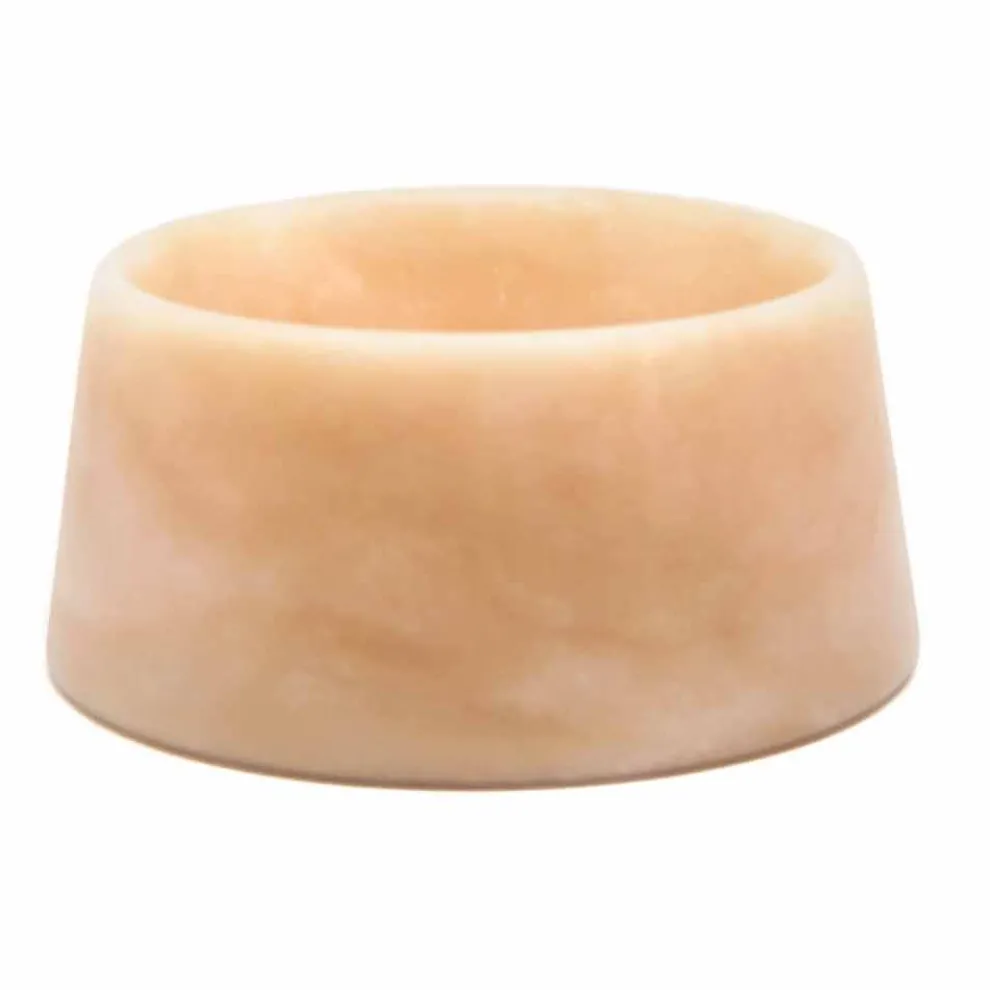 Moderner Hunde- und Katzennapf aus rosa Portugal oder grünem Guatemala-Marmor - Catt