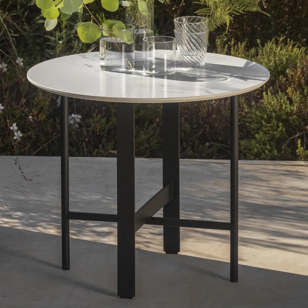 Garten-Couchtisch aus Steingut und Stahl Made in Italy - Begin by Myyour