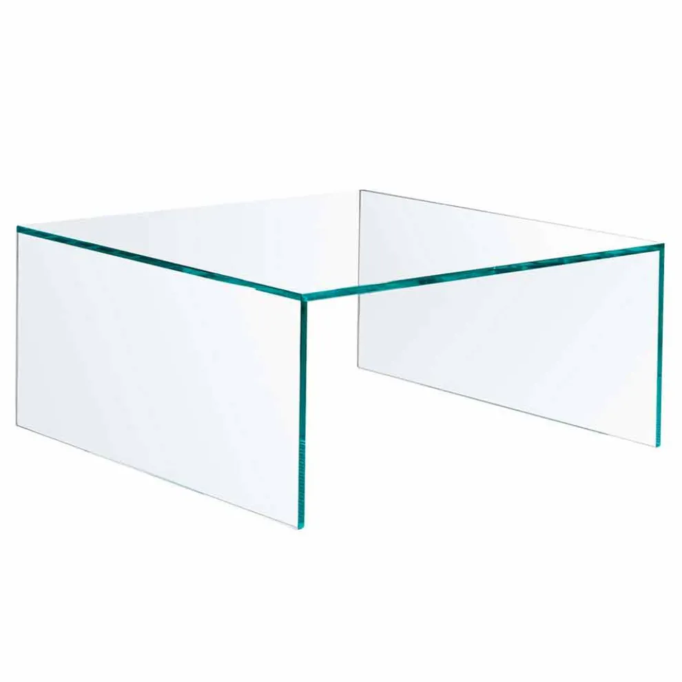Rechteckiger Couchtisch aus extraleichtem Glas Made in Italy - Nodino