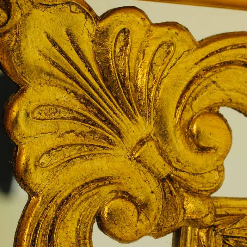 Rechteckiger Wandspiegel aus Holz hergestellt in Italien Valentino